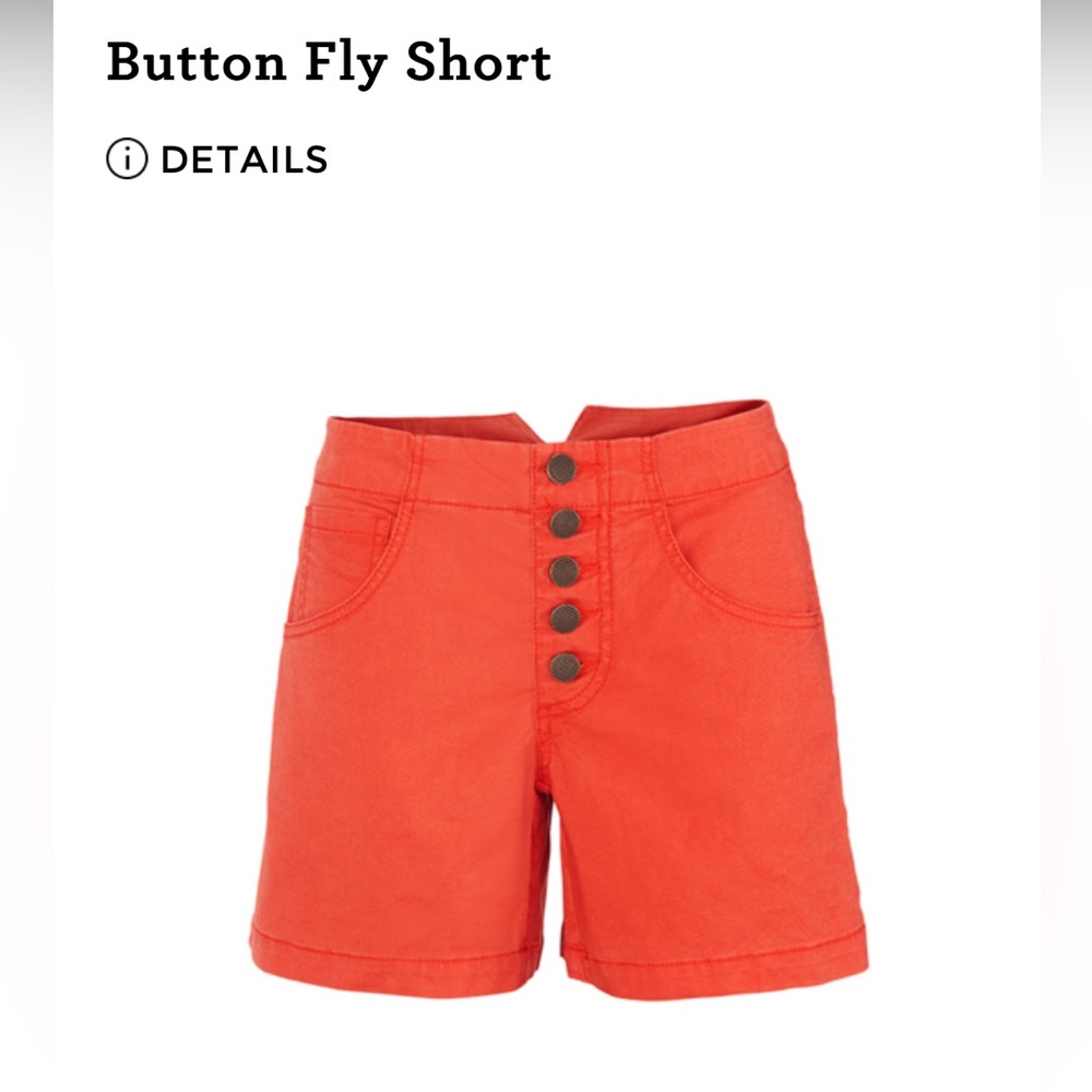 Cabi Button Fly Short in Orange size 2
